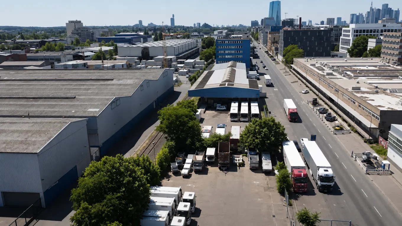Mitten im Frankfurter Logistikzentrum